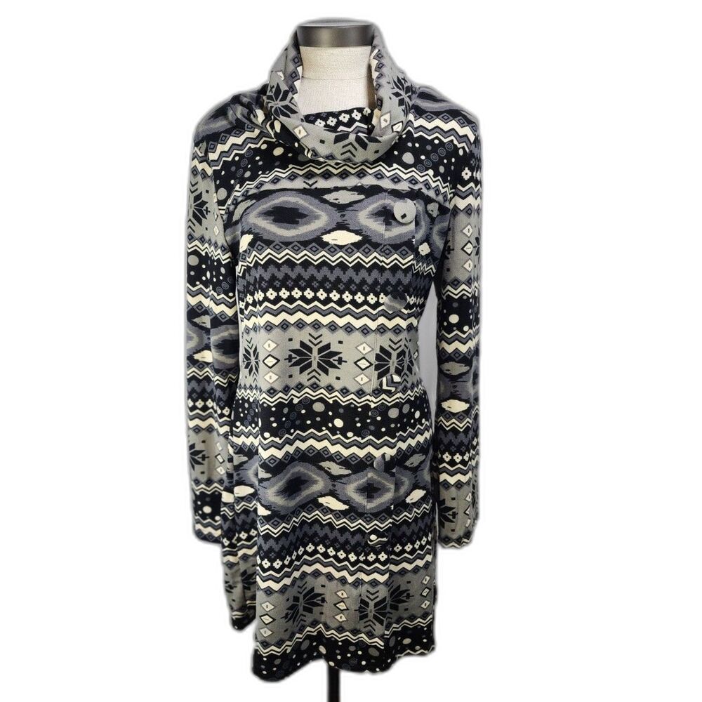 NWT Anthropologie Aryeh grey sweater dress with turtleneck size Large